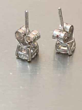 Pendientes Oro 18k Con 1.09 Ct Diamantes Naturales