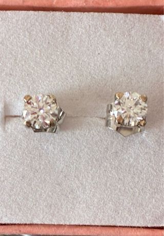 Pendientes Oro 18k Con 1.09 Ct Diamantes Naturales