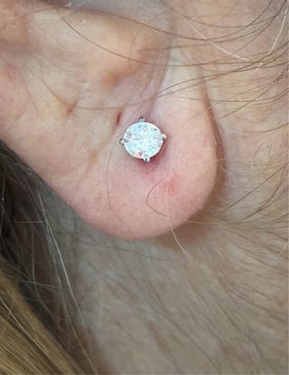 Pendientes Oro 18k Con 1.09 Ct Diamantes Naturales