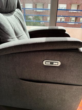 Sillón relax tela gris