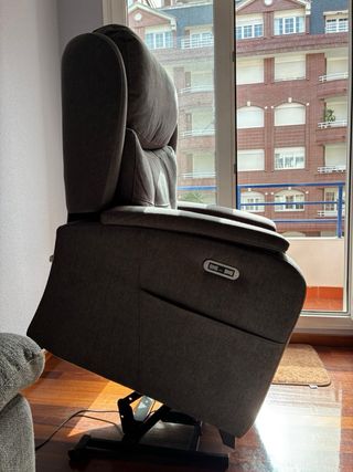 Sillón relax tela gris