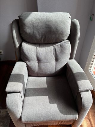 Sillón relax tela gris