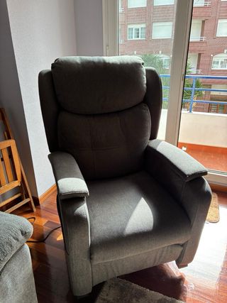 Sillón relax tela gris