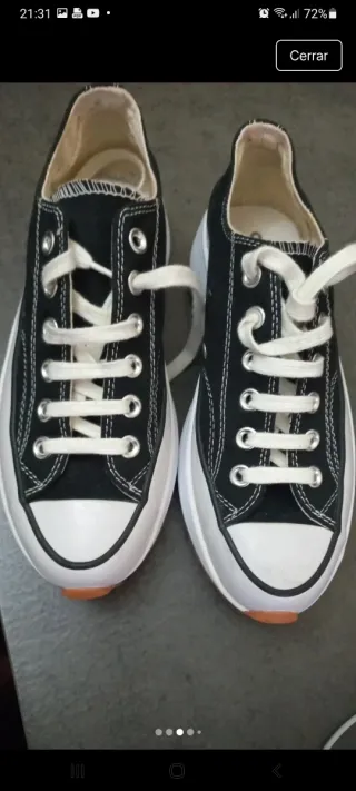 Converse plataforma negras talla 39