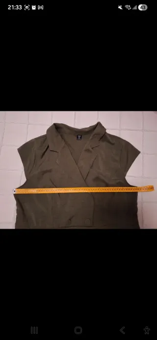 Vestido midi Shein verde militar talla 46