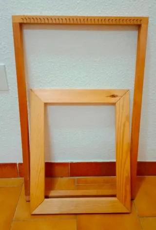 Bastidor madera cuadrado.