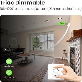 Foco LED da Incasso Nero 7W 3 Tonalità (6 pz)