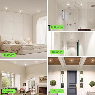 Foco LED da Incasso Nero 7W 3 Tonalità (6 pz)