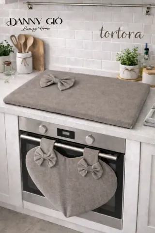 Copri fornelli Grigio con fiocco
