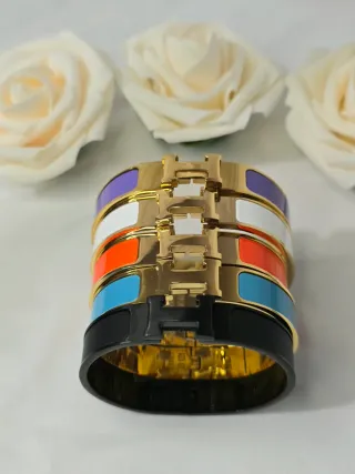 Bracciale rigido stile "H"