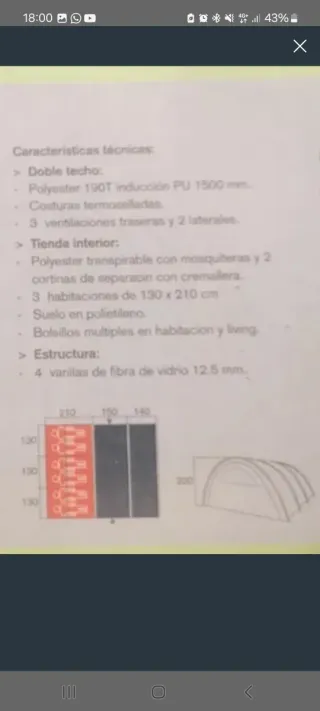 Tienda de campaña Outlander grande