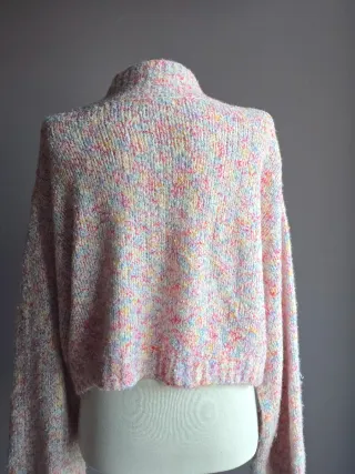Jersey punto multicolor cuello alto
