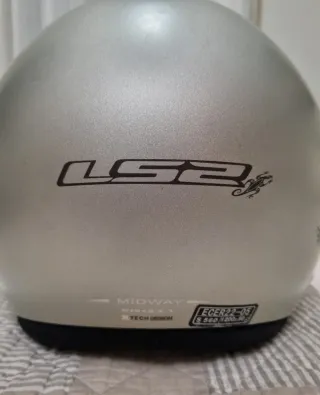 Casco Moto LS2 Plata. Talla S