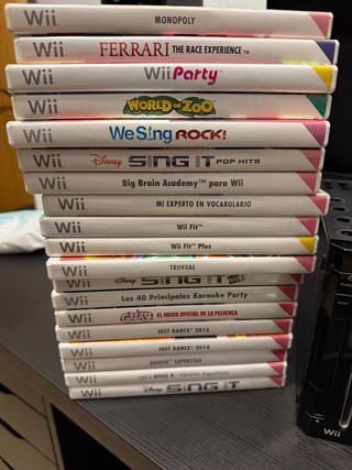 Lote Wii Compatible Retro Negro/Blanco