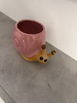 Vaso Lumaca Rosa e Marrone