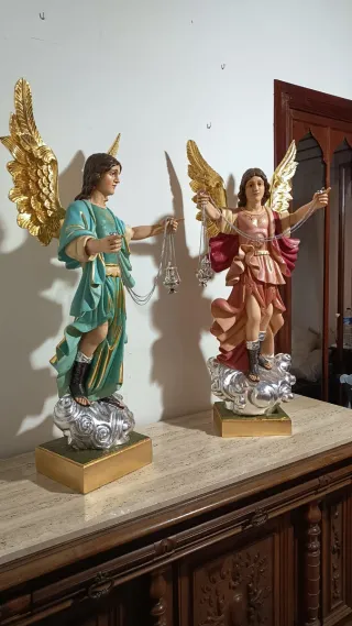 Pareja Arcángeles Incensario 100cm