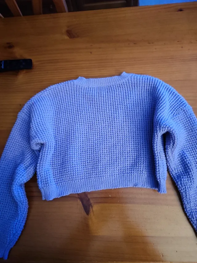 Jersey niña crop top tejido