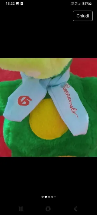 Peluche Prezzemolo Gardaland cm40 vintage