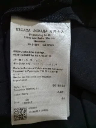 Pantalón Escafa T44 Azul Marino Vestir