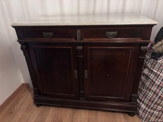 Aparador madera maciza mármol