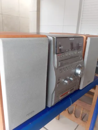 Minicadena Aiwa XR-EM71 Plata/Madera