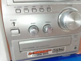 Minicadena Aiwa XR-EM71 Plata/Madera