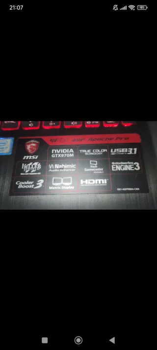 Piezas Portátil MSI