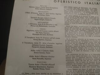 Vinilo LP Voces Inolvidables Repertorio Operístico