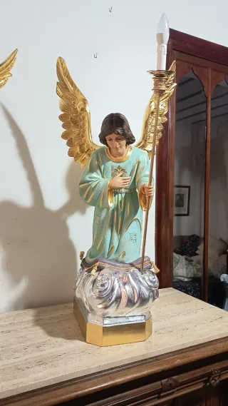 Pareja ángeles porta candelabro 100cm