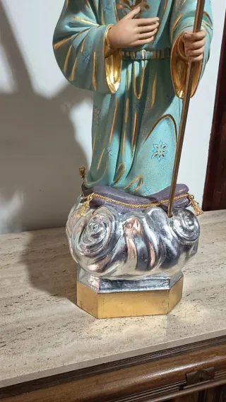 Pareja ángeles porta candelabro 100cm