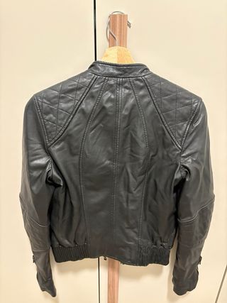 Giacca in vera pelle nera