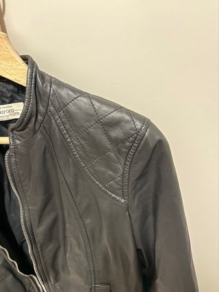 Giacca in vera pelle nera