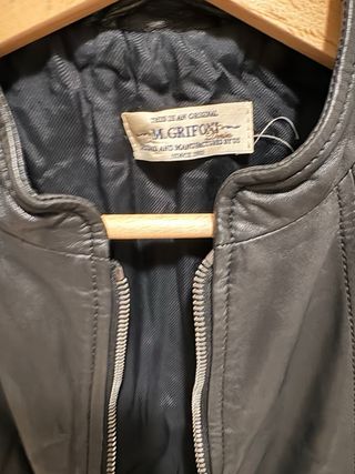 Giacca in vera pelle nera