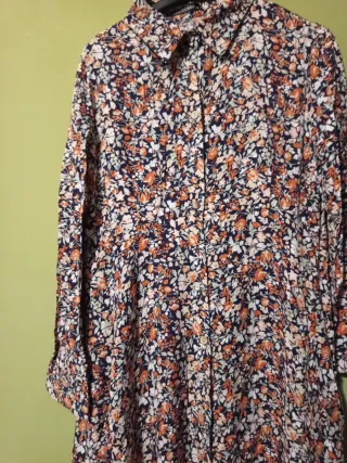 Vestido camisero largo estampado XXL