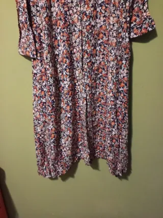 Vestido camisero largo estampado XXL