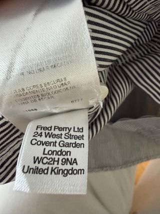 Camisa Fred Perry Rayas Talla M