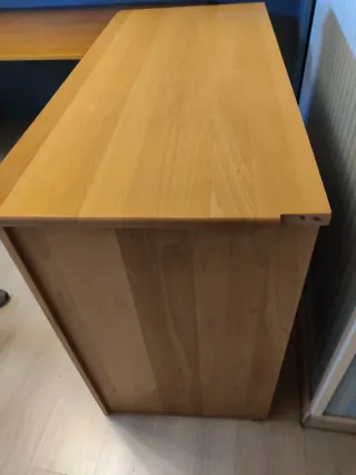 Cómoda infantil madera y blanco