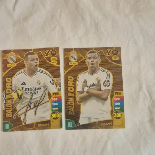 2 Cromos Mbappé Balón de Oro Panini
