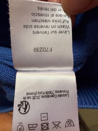 Jersey Lacoste Azul Talla M