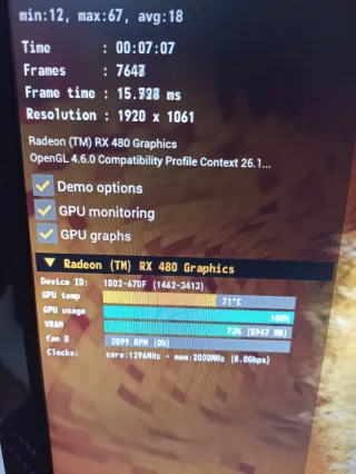 MSI RX 480 8GB GDDR5 Tarjeta Gráfica