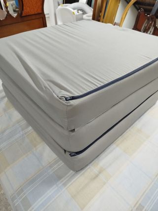 Puff Cama Individual Polipiel Gris Oscuro Happers