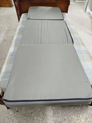 Puff Cama Individual Polipiel Gris Oscuro Happers