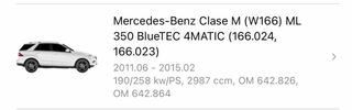 Mercedes-Benz Clase M (W166) ML 350 BlueTEC 4MATIC