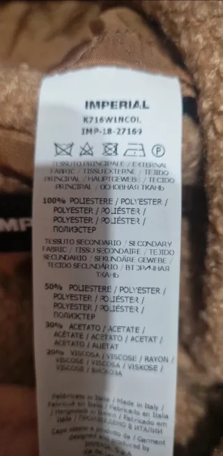 Cappotto Imperial Beige Taglia M