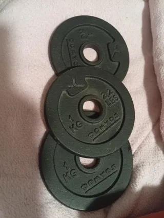 Set di 3 dischi da 1 kg per manubri