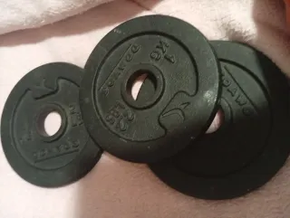 Set di 3 dischi da 1 kg per manubri