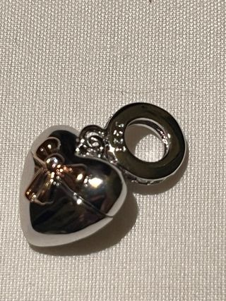 Charm Corazón Plata con Anillo