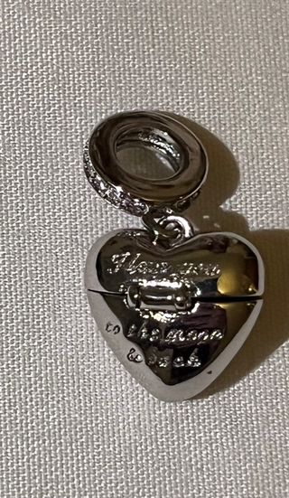 Charm Corazón Plata con Anillo