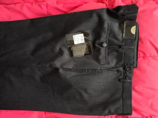 Pantaloni eleganti a righe grigio/neri