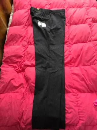 Pantaloni eleganti a righe grigio/neri